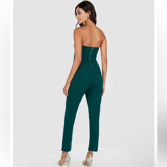 Express strapless green jumpsuit - Picture 2 of 2
